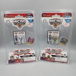 2 World's Smallest Yu-Gi-Oh Pop Culture Micro Figures With Cases New See Photos